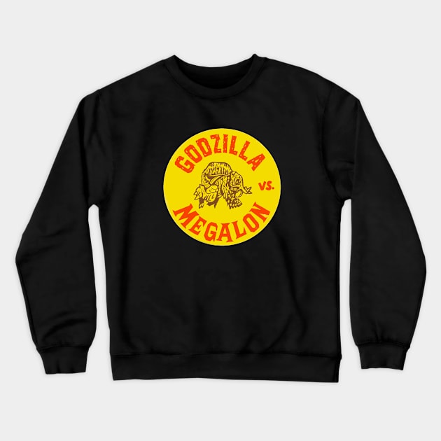 Godzilla vs. Megalon 70s promo Crewneck Sweatshirt by Pop Fan Shop